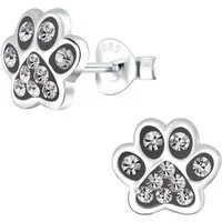 ALEXANDER YORK Paar Ohrstecker PFOTE I black diamond, 2-tlg., 925 Sterling Silber