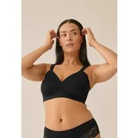 Naturana Bügelloser BH The Friday (1-tlg) vorgeformte Cups, breite Träger, ohne Bügel, mit Spitze, bequem