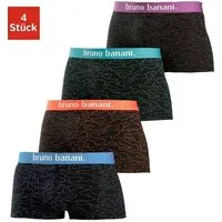 Bruno Banani Hipster (Packung, 4-St) knapp sitzende Boxershorts in uni oder gemustert aus Baumwollmischung