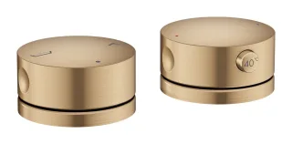 Hansgrohe 2-Loch Wannenrandarmatur AXOR One mit Thermostat brushed bronze , 48470140 48470140