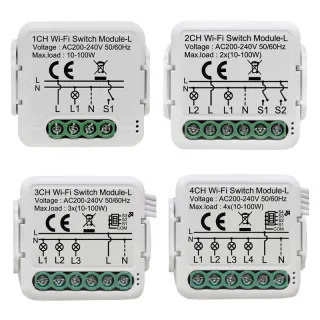 Tuya WiFi Smart Switch Module-L 1/2/3/4CH Timer Schedule Countdown Smart Life APP & Voice Control with Alexa Google Home