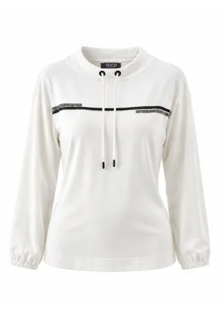 tuzzi - Shirt TAKE THE REINS mit Raffung ivory - Gr. - 38