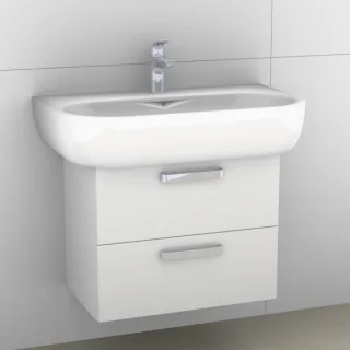 Artiqua 413 Waschtischunterschrank für 4U 123480 Weiß Glanz, 413-WU2L-K25-7050-68 413-WU2L-K25-7050-68