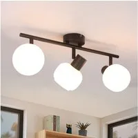 Nettlife Deckenstrahler Schwarz/Weiß E14 Innen Vintage Glas Lampenschirm Spotleuchte, ohne Leuchtmittel, Morden Spotleuchte für Schlafzimmer Wohnzimmer