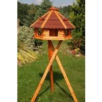 DSH DEKO SHOP HANNUSCH Vogelhaus mit Ständer XXL 67 x 45 cm, V18 XXL rot