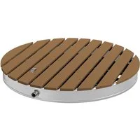 FIVMEN Gartendusche Bodendusche Outdoor WPC Campingdusche Außendusche Fußboden Dusche, Saunadusche Wetterfest Aluminium Standfläche bis 4 m Fontänenhöhe