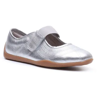 Hush Puppies Juno Sneakerina Leder Damen SILBER Ballerinas