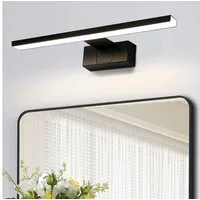 Nettlife LED Spiegelleuchte 30/40/60CM Schwarz Sipegellampe 4000K, LED fest integriert, Neutralweiß, Keller Küche Badschrank