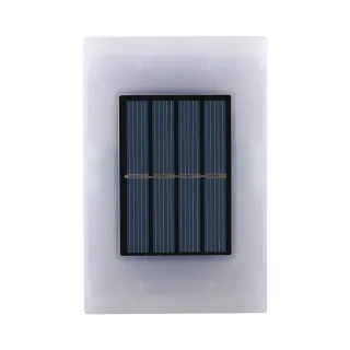 Elfeland 2Pcs 6LED Solar Wall Washer Light 2 Colors Lighting Auto On/Off Waterproof Dual-Side Design 600mAh Battery Sola
