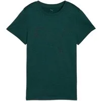 PUMA Trainingsshirt W TAD ESSENTIAL HEATHER LOGO TEE Kurzarm, sportliches T-Shirt, für sportliche Aktivitäten