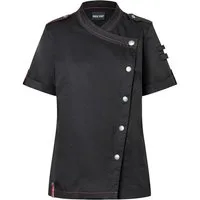 Karlowsky Fashion Kochjacke KARLOWSKY Damen Kochjacke ROCK-CHEF®-Stage2 Kurzarm Schwarz