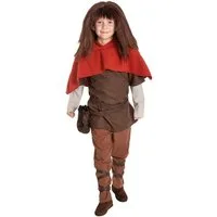 Maskworld Kostüm Ronja Räubertochter Karneval Faschingskostüm Kinde, Besonders hochwertiges Kostüm zum Astrid Lindgren-Filmklassiker