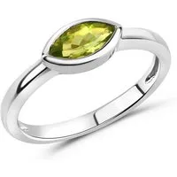 Vivance Fingerring 925/- Sterling Silber rhodiniert Peridot