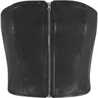 URBAN CLASSICS Muskelshirt Urban Classics Ladies Synthetic Leather Bandeau Top (1-tlg)