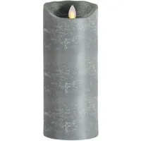 SOMPEX LED-Kerze Flame LED Kerze grau 23cm (Kerze), fernbedienbar, integrierter Timer, Echtwachs