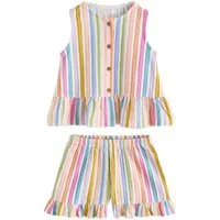 Next Top & Shorts Trägertop mit Schößchen und Shorts im Set (2-tlg)