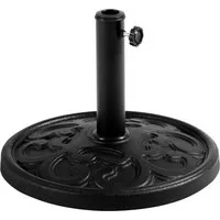 Yaheetech Schirmständer Runder Sonnenschirmständer aus Kunstharz, ø44,5 cm Outdoor-Schirmständer für Schirmstangen bis 38/48 mm