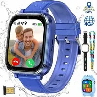 Vashoy Kinderuhr T59 Smartwatch Kinder mit GPS,Kindgerecht sicher Smartwatch (5 cm/1.83 Zoll, RTOS/4G (LTE) 4G Telefonfunktionen Smartwatch, 6-tlg., GPS-Ortung, SOS-Notruf, IP67, geschlossenes System ohne App-Store, Schulmodus,Geschenke für Kinder im