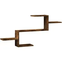 vidaXL Regal Wandregal Räuchereiche 104x15x49 cm Holzwerkstoff, 1-tlg.