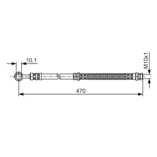 Bosch Bremsschlauch vorne Mitsubishi Carisma Space Volvo S40 V40