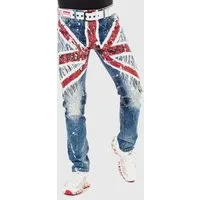 Cipo & Baxx 5-Pocket-Jeans Jeans mit coolem Print
