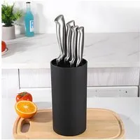 OSTWOLKE Messerblock Universal unbestückt Messerständer mit abnehmbarem Borsteneinsatz, 18*11 cm