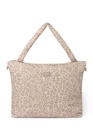 Studio Noos Leopard Puffy-Wickeltasche Beige