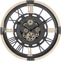 Atmosphera Créateur d'intérieur Wanduhr Große Wanduhr mit sichtbarem Mechanismus KENT, Ø 80 cm