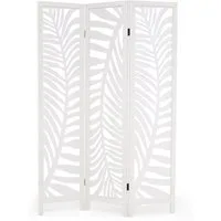 COSTWAY Paravent, 170x121cm, 3 tlg. Raumteiler Paulowniaholz klappbar