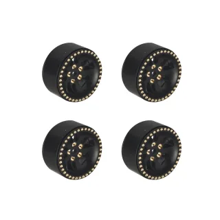 4PCS JXC LR1801 1/18 Rock Crawler RC Car Upgraded Parts Brass Wheel Rims Off-Road Truck Vehicles Models Spare Replacemen