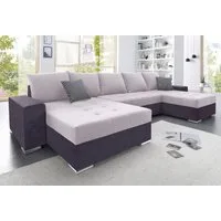 COLLECTION AB Wohnlandschaft Josy XXL U-Form, B: 333 cm, mit 2 Recamieren 77 & 97 cm, Bettfunktion, Bettkasten & 2 Zierkissen, Federkern