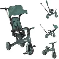 Byox Dreirad Dreirad Juno 4 in 1 Laufrad, Schiebegriff Sitzdrehung Sonnendach