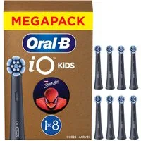 Oral-B Aufsteckbürsten iO Kids 6+ Marvel Spiderman, Sanft zu wackeligen Zähnen & Zahnfleisch, ab 6 Jahren