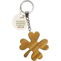 Kassis Geschenkartikel Schlüsselanhänger Kleeblatt Olivenholz Schlüsselring Geschenk Talisman Glücksbringer, handgefertigt in Bethlehem, Geschenk zu mehreren Anlässen