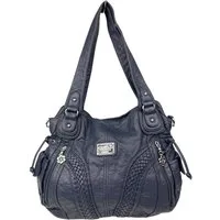 Taschen4life Schultertasche Damen Handtasche 1555-3, Schultertasche mit extra Trageriemen, Alltagstasche