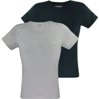 Emporio Armani Unterziehshirt Crew-Neck Pure Cotton (2-St) mit kleinem Logo auf der linken Brust