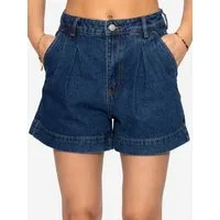 SASSYCLASSY Shorts Weite High Waist Jeans Shorts für Damen Robuste Jeansshorts aus Denim mit Gürtelschlaufen und Taschen