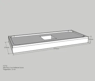 Neuesbad Wannenträger für Kaldewei Scona 700x1600x23 SD24088