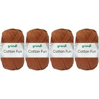 Gründl 4x50 Gramm Gründl Cotton Fun Wollset (von einer Farbe) Häkelwolle