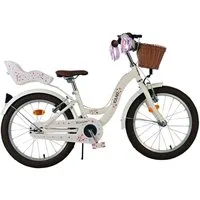 Volare Kinderfahrrad 18 Zoll Kinder Mädchen Fahrrad Mädchenfahrrad Rad Bike Blossom 51835, 1 Gang, Korb, Seitenständer, Puppensitz, Kettenschutz, Schutzbleche