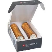 ZASSENHAUS Salz- / Pfefferstreuer Mühlenset Frankfurt Olivenholz 18 cm, (Salz-& Pfefferstreuer-/mühlen)