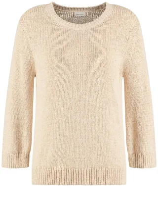 GERRY WEBER Collection - 3/4 Arm Pullover in Strukturstrick beige - Gr. - 46