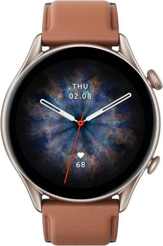 Amazfit GTR 3 Pro [inkl. Lederarmband braun] 46mm Aluminiumgehäuse bronze
