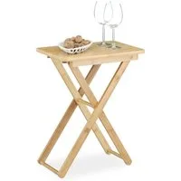 relaxdays Beistelltisch klappbar Bambus