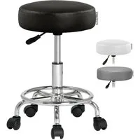Casaria Drehhocker, Höhenverstellbar 10cm Polsterung 360°C Drehbar 51-65cm Sitzhöhe Metall