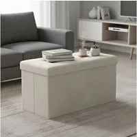 SONGMICS Sitzbank mit Stauraum, Sitztruhe aus Samt, klappbare Aufbewahrungsbox mit Deckel, bis 300 kg belastbar