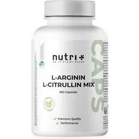 nutri+ L-Arginin L-Citrullin hochdosiert Kapseln
