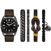 Skechers Quarzuhr SETS SR9140, (Set, 5-tlg., mit 4 Armbändern), Armbanduhr, Herrenuhr, Ideal auch als Geschenk, analog