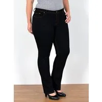 ESRA Straight-Jeans Straight Fit Jeans High Waist Damen Hose Gerade Schnitt, FG3 High Waist Jeans Damen Straight Hose Stretch Jeans bis Übergröße