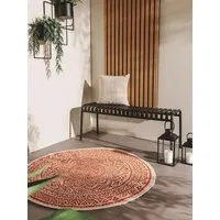 benuta Outdoorteppich Cleo, rund, Höhe: 5 mm, Teppich Wohnzimmer, Schlafzimmer, Esszimmer, Flur, Kunstfaser, Cozy